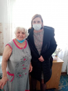 В октябре 2021 г. сотрудники Бийского Онкологического Диспансера посетили на дому Труженников тыла и детей военного лихолетья.