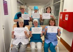 Сотрудники диспансера приняли участие в флешмобе, посвященном 1 мая